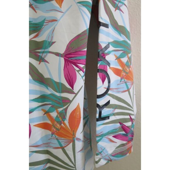 Roxy ERJWR03560 Women's Sz L White/Multi Sea Skippin Printed Lycra L/S Rashguard - Picture 8 of 9